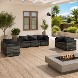 Practical 7-Piece Lounge Set for Outdoor Gatherings