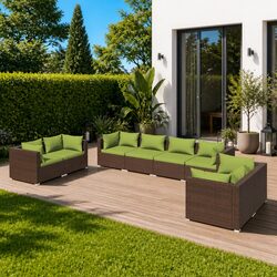 Practical 8 Piece Garden Lounge Set for Your Outdoor Needs