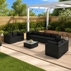 Versatile 9-Piece Lounge Set Perfect for Outdoor Gatherings