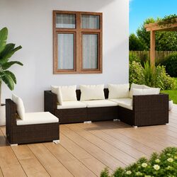Versatile 5-Piece Lounge Set for Outdoor Living