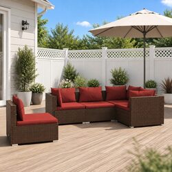 5 Piece Outdoor Lounge Set for Patios and Gardens