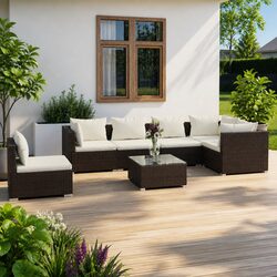 Practical 7-Piece Lounge Set for Your Patio or Garden