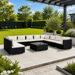 Versatile 11 Piece Garden Lounge Set for Outdoor Relaxation