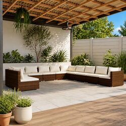 Practical 11-Piece Garden Lounge Set for Any Patio