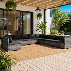 Practical 11-Piece Garden Lounge Set for Your Home