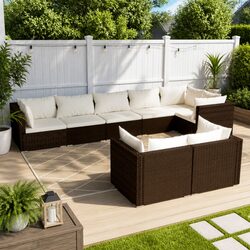 Practical 8-Piece Lounge Set for Your Garden and Patio
