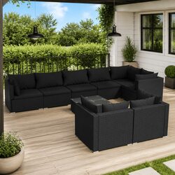 Versatile 9-Piece Garden Lounge Set for Any Outdoor Area