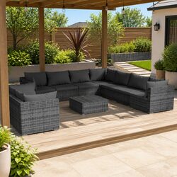 Versatile 10 Piece Lounge Set Ideal for Outdoor Gatherings