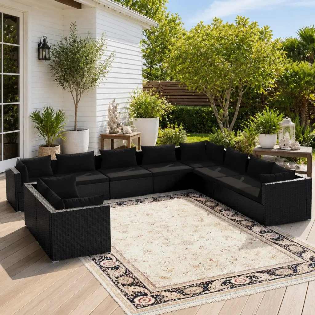 10-Piece Lounge Set for Outdoor Relaxation