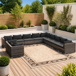 Practical 11-Piece Lounge Set for Any Outdoor Setting