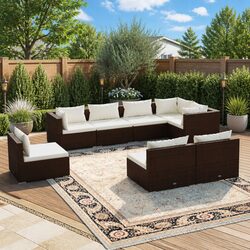 8-Piece Modular Garden Lounge Set for Outdoor Comfort