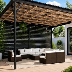Practical 10-Piece Modular Garden Sofa for Your Home