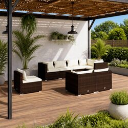 Flexible 8-Piece Lounge Set for Patios and Gardens