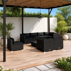 Versatile 9 Piece Lounge Set Perfect for Outdoor Use