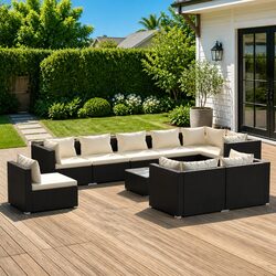 10-Piece Outdoor Lounge Set Ideal for Patios and Gardens