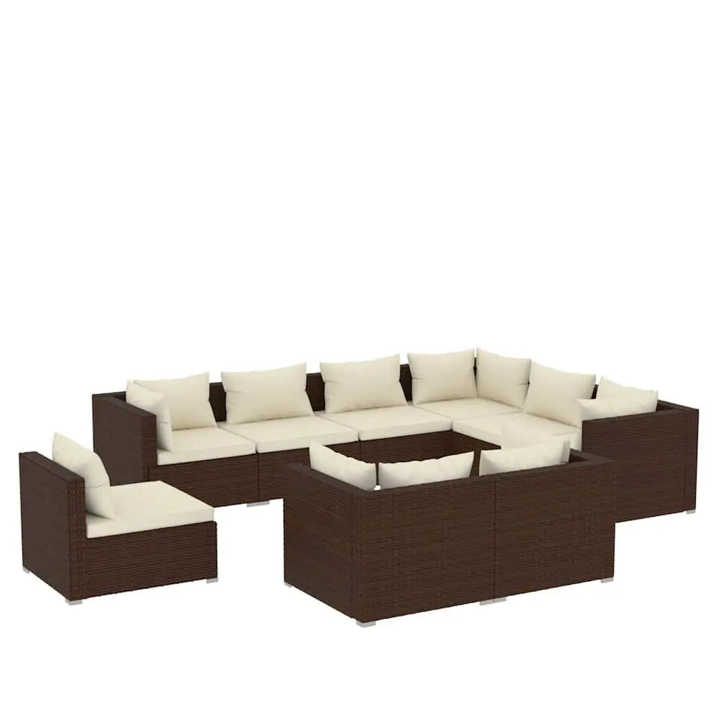 9 Piece Garden Lounge Set for Outdoor Use