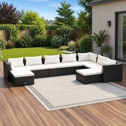 Practical 9-Piece Garden Lounge Set for Everyday Use