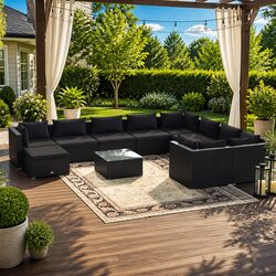 11 Piece Garden Lounge Set for Cozy Outdoor Gatherings