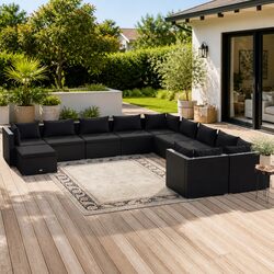 Versatile 11 Piece Lounge Set for Any Outdoor Area