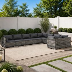 Versatile 9 Piece Garden Lounge Set for Any Outdoor Space