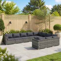 Practical 10-Piece Garden Lounge Set for Your Space