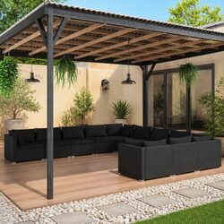 Practical 11-Piece Garden Lounge Set for Outdoor Use