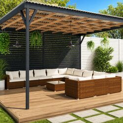Practical 12-Piece Lounge Set for Outdoor Living