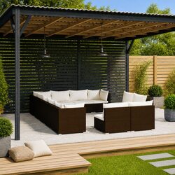 Practical 12-Piece Lounge Set for Outdoor Gatherings