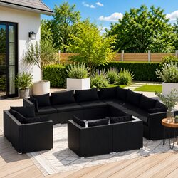 Practical 11 Piece Lounge Set for Any Outdoor Space
