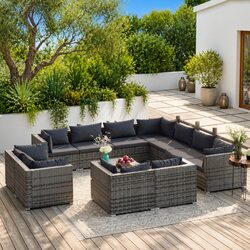 Practical 12-Piece Garden Lounge Set for Outdoor Spaces