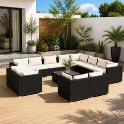 Versatile 13 Piece Lounge Set for Various Outdoor Spaces