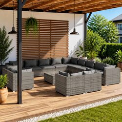 Practical 14 Piece Garden Lounge Set for Any Outdoor Space