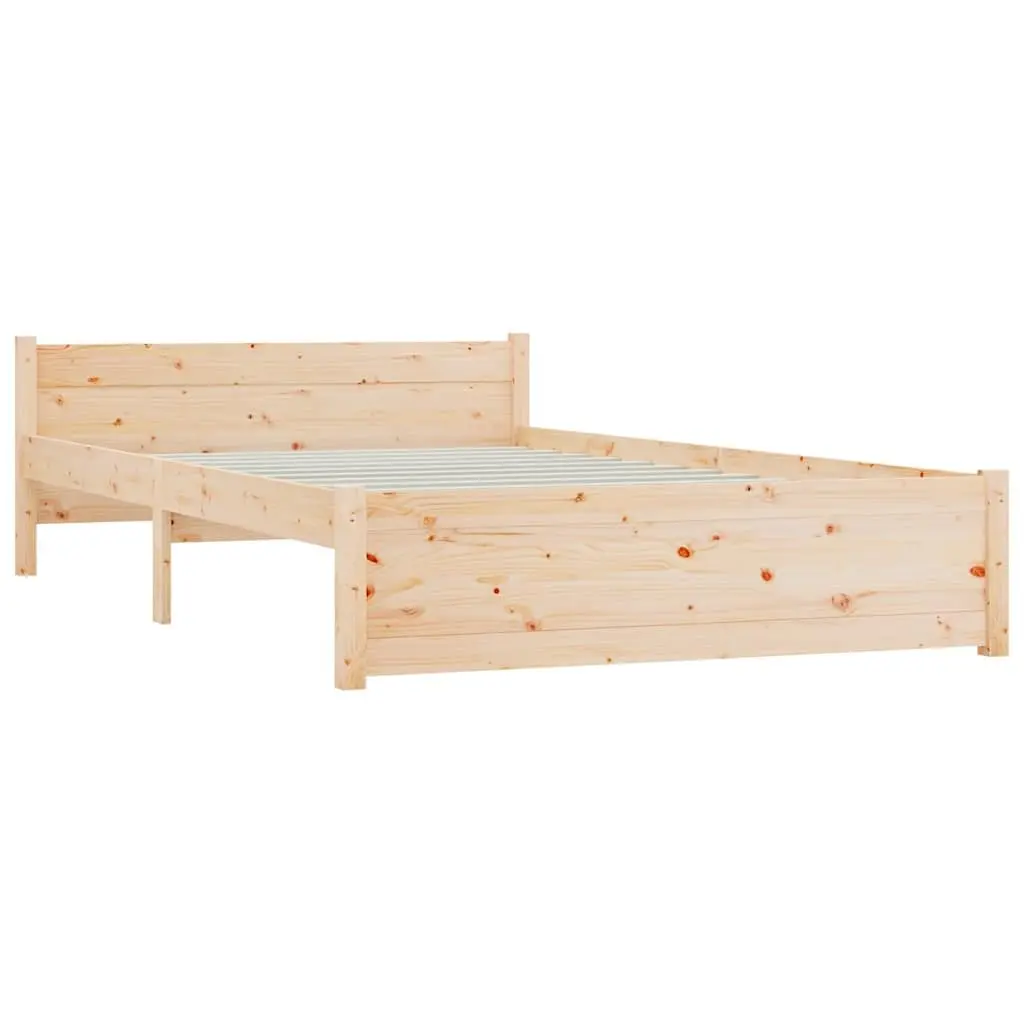 Wooden Bed Frame with Storage Drawers Brown 135x190cm Bedroom Furniture