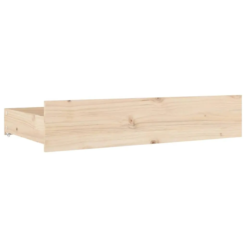 Wooden Bed Frame with Storage Drawers Brown 135x190cm Bedroom Furniture