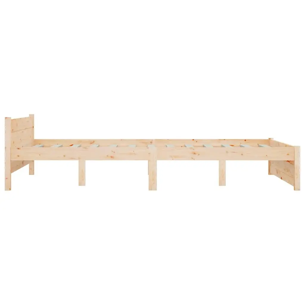 Wooden Bed Frame with Storage Drawers Brown 135x190cm Bedroom Furniture