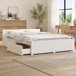 Functional White Bed Frame with Storage for Everyday Use
