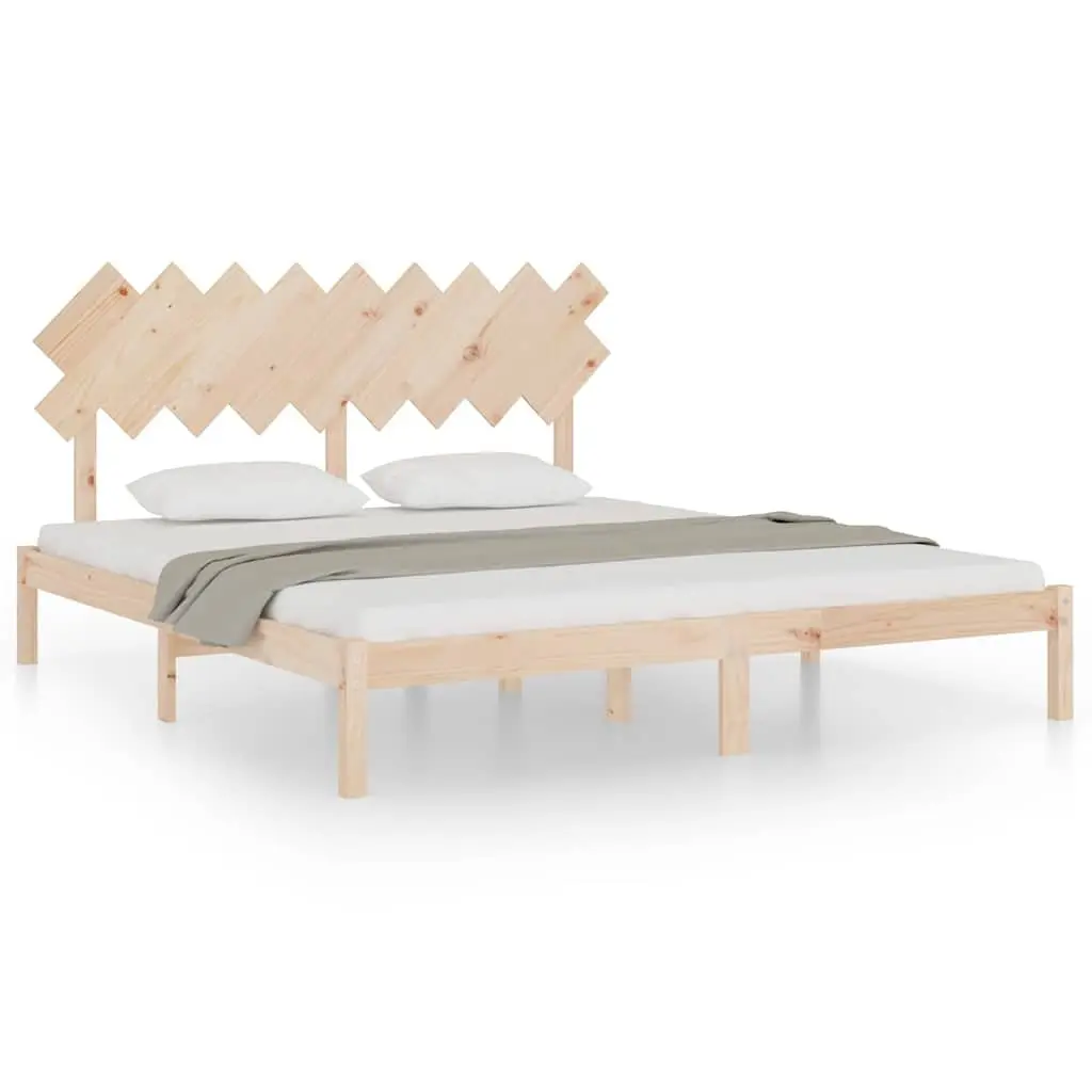 King Bed Frame with Plywood Slats 183x203cm
