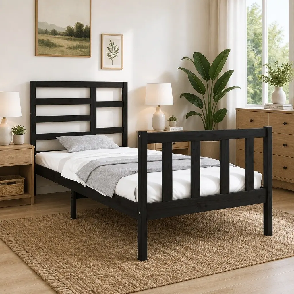 Black Bed Frame for Small Bedrooms