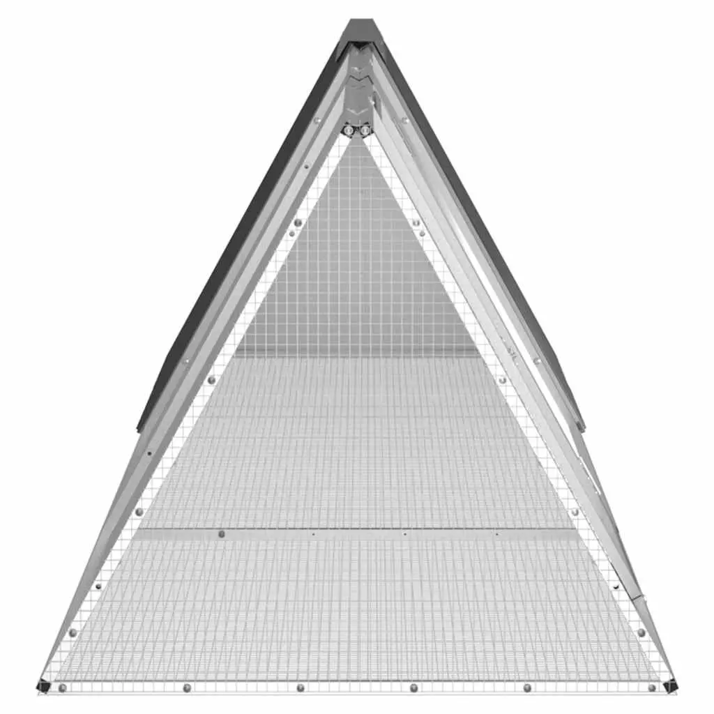 Rabbit Cage Galvanised Steel Outdoor 302.5 x 80.5 x 71 cm Anthracite