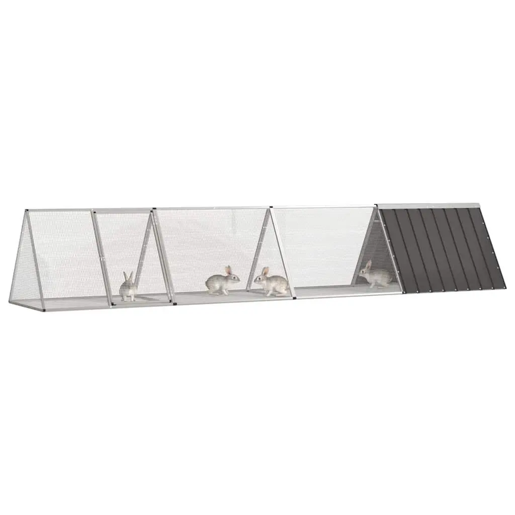 Rabbit Cage Galvanised Steel Small Animal Outdoor Playpen Anthracite