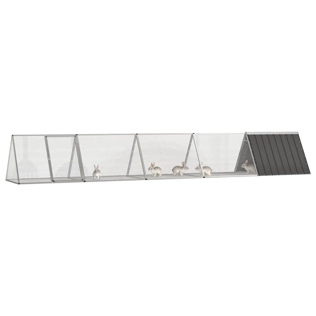 Rabbit Cage Galvanised Steel Outdoor Run Enclosure Extension Anthracite