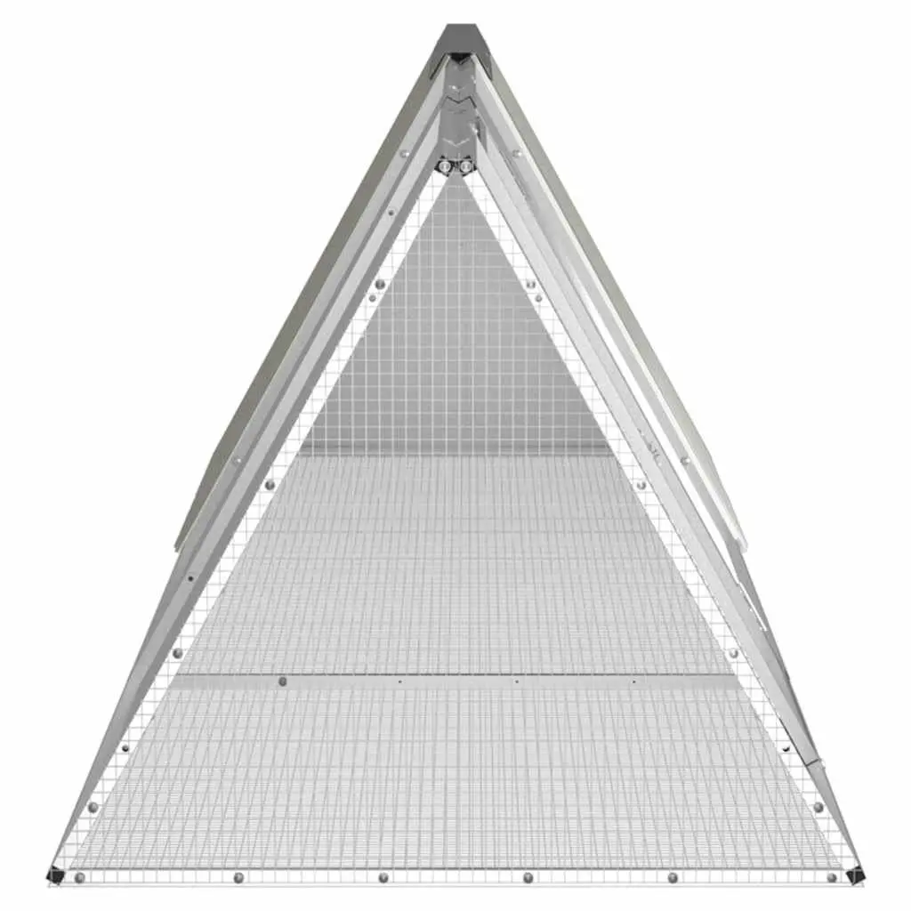 Rabbit Cage Grey 302.5x80.5x71cm Galvanised Steel Hutch Enclosure Playpen