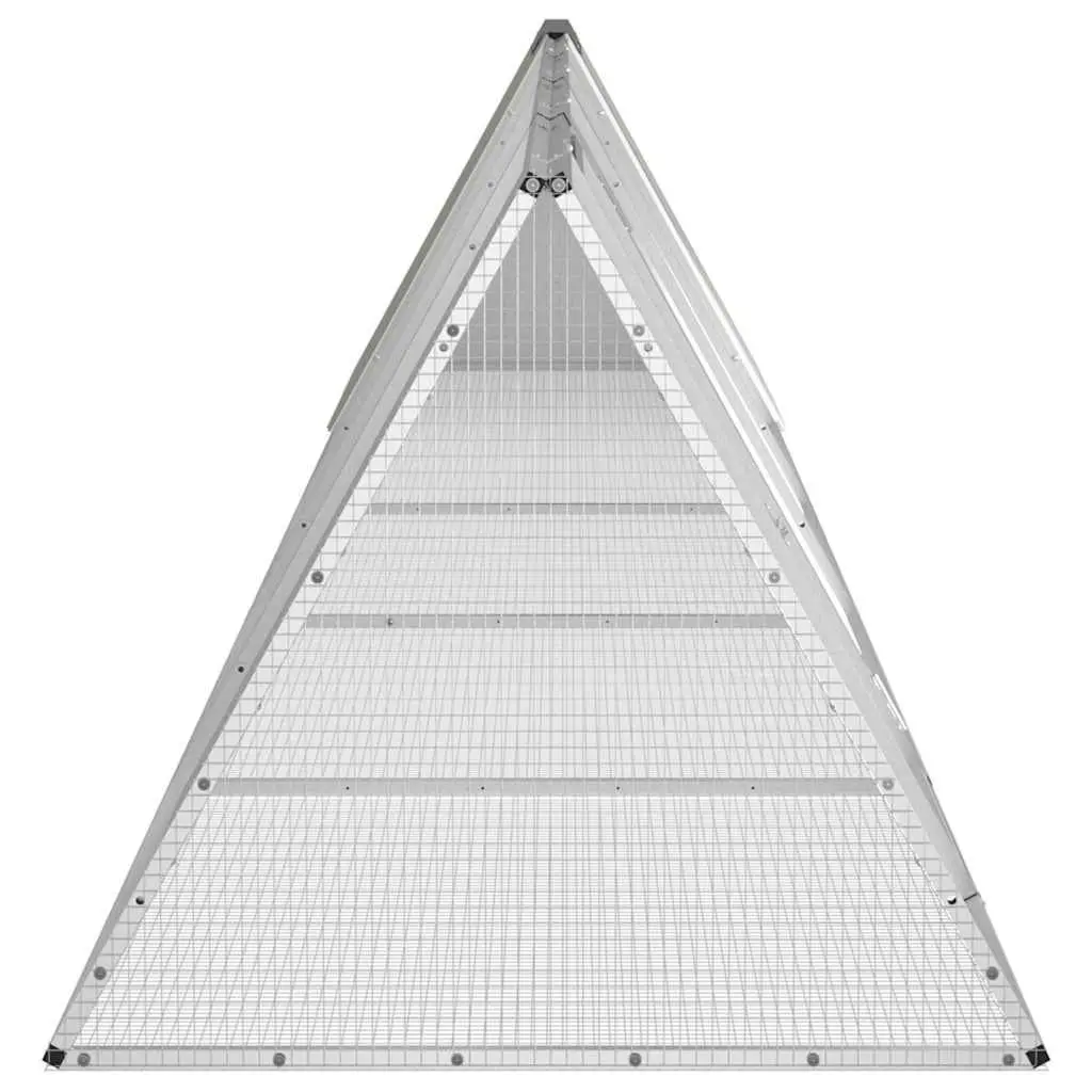 Rabbit Cage Galvanised Steel 504.5 x 80.5 x 71 cm Grey Indoor Outdoor Playpen