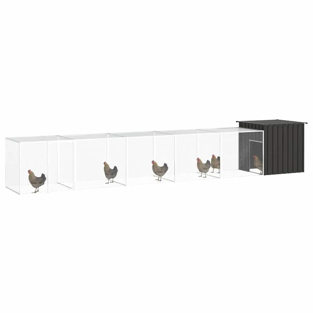 Chicken Cage Galvanised Steel Small Animal Habitat Coop Run House 600x91x100cm
