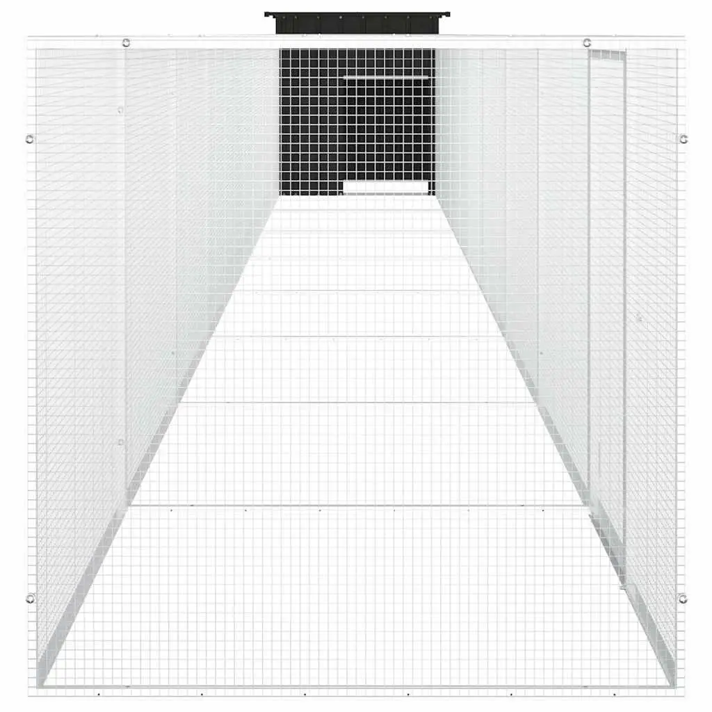 Chicken Cage Anthracite Galvanised Steel Small Animal Habitat Run Coop Enclosure