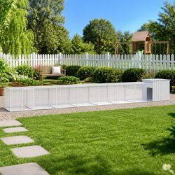 Practical Grey Chicken Run for Home and Garden Use