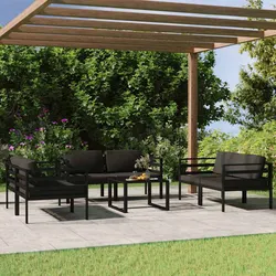 Practical 7 Piece Modular Garden Lounge for Outdoor Use