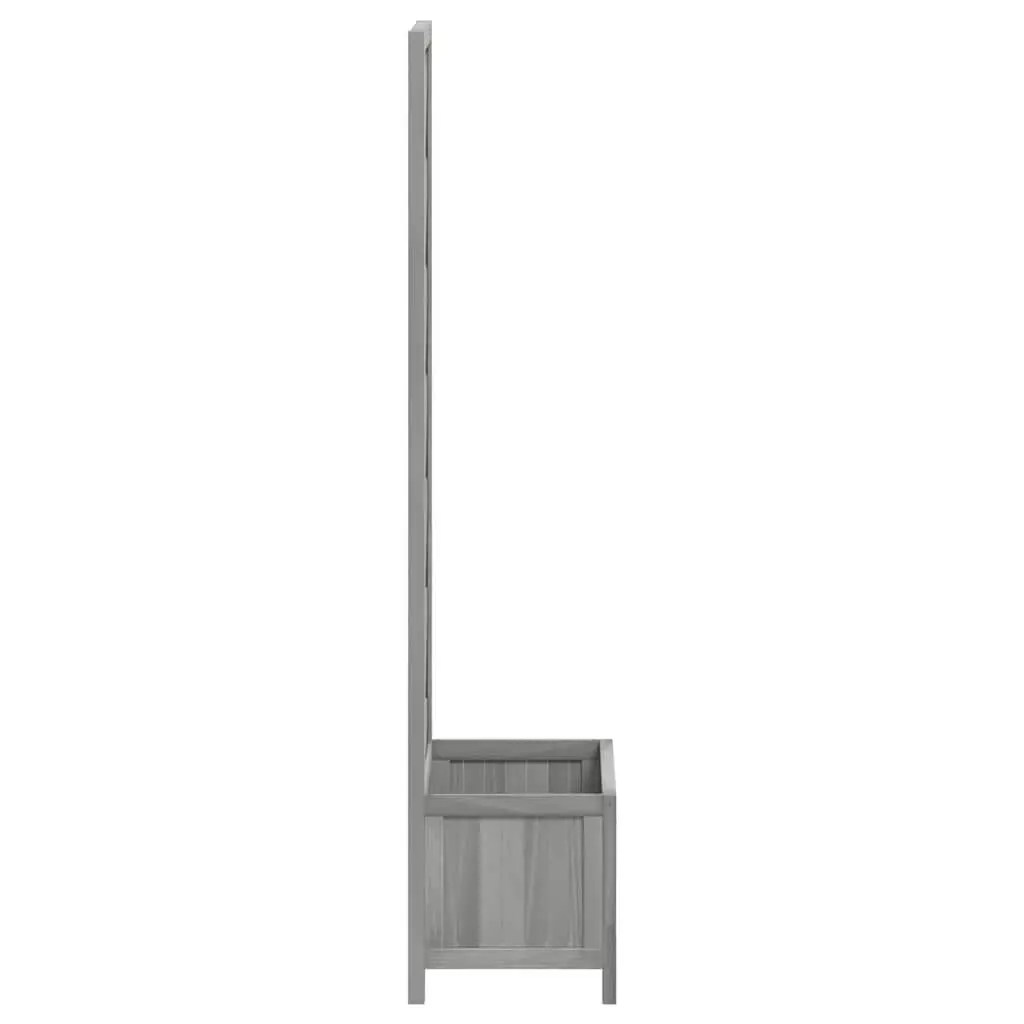 Trellis Planter Wooden Grey 40x30x135cm for Outdoor Garden Climbing Plants