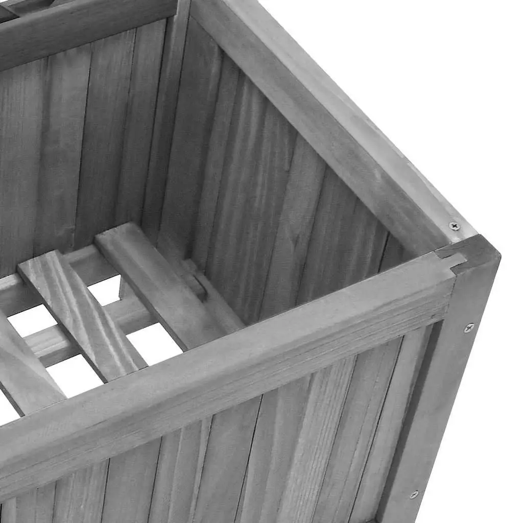 Trellis Planter Wooden Grey 40x30x135cm for Outdoor Garden Climbing Plants