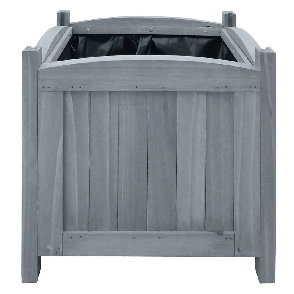 Raised Garden Beds Wooden 30x30x30 cm Grey